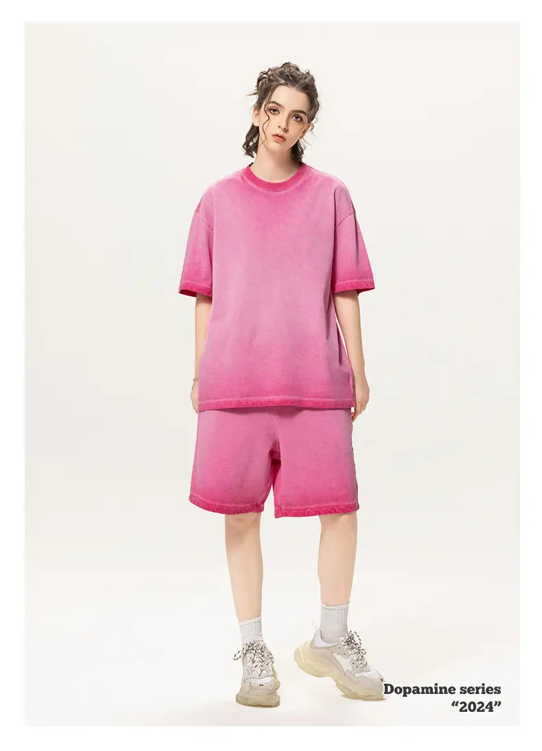Street Dopamine Pure Cotton Washed Old Short Sleeve