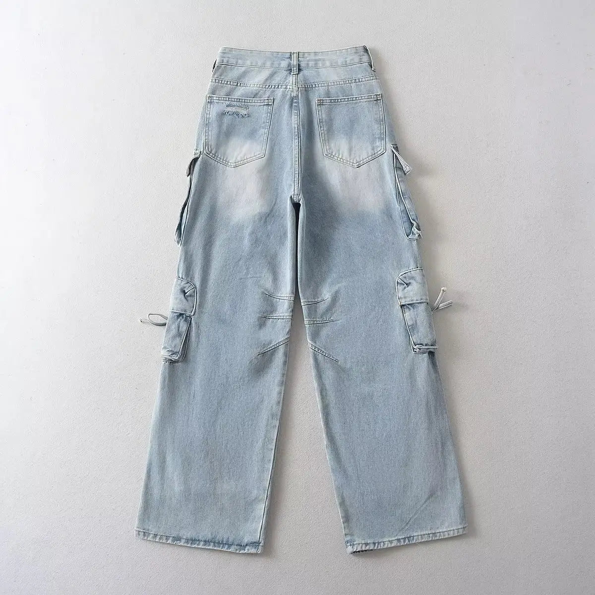 American Style Fashion Work Clothes Style Straight-leg Denim Trousers