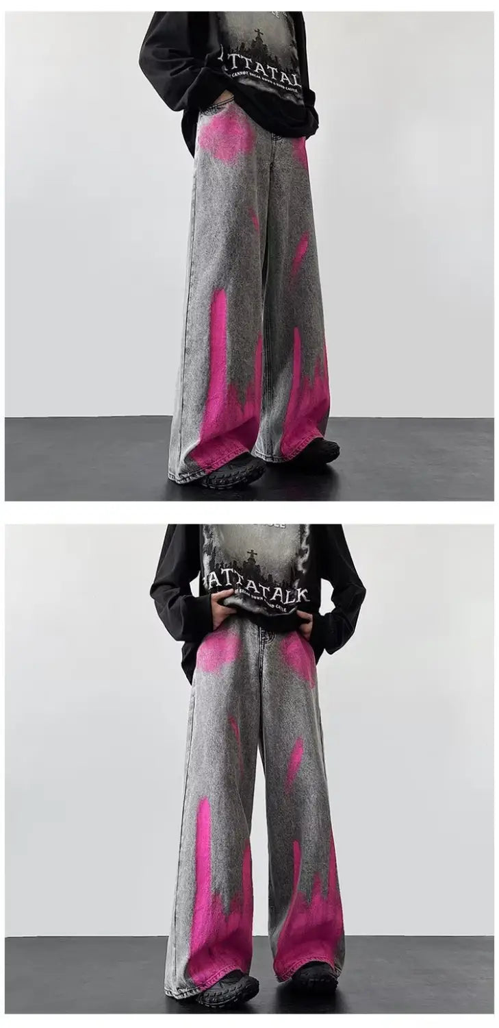Men’s Fried Street Graffiti Jeans