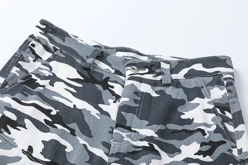Retro Overalls Men’s And Women’s Outdoor Camouflage Casual Loose Straight