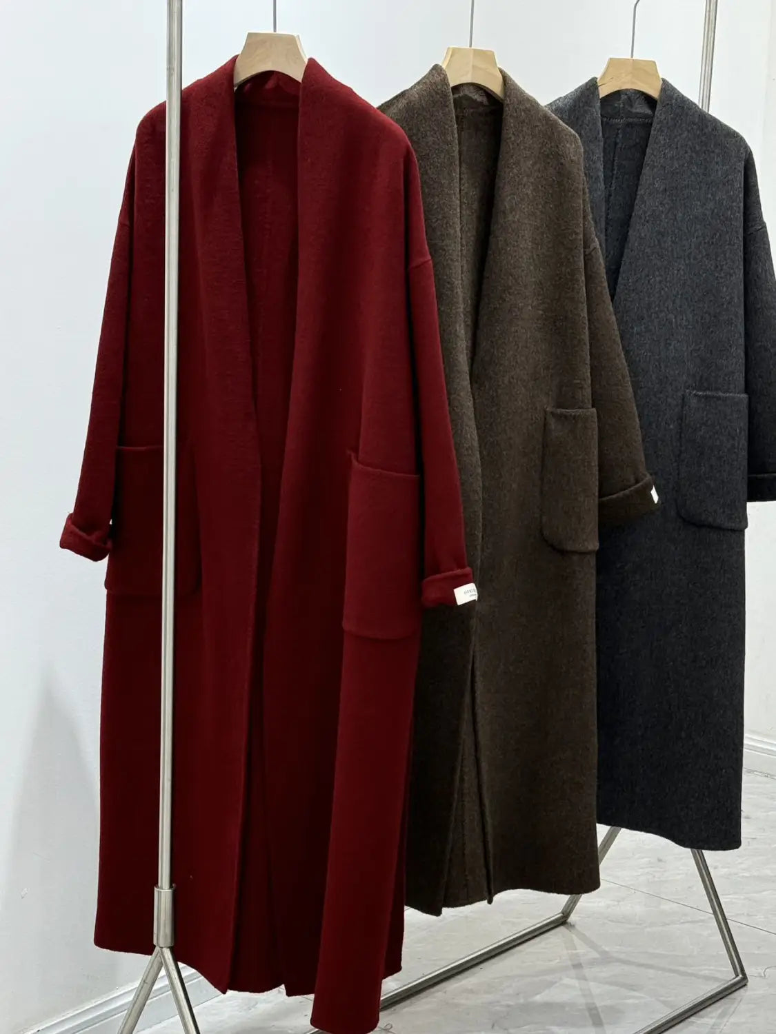High-end Cashmere Double-sided Woolen Coat Women