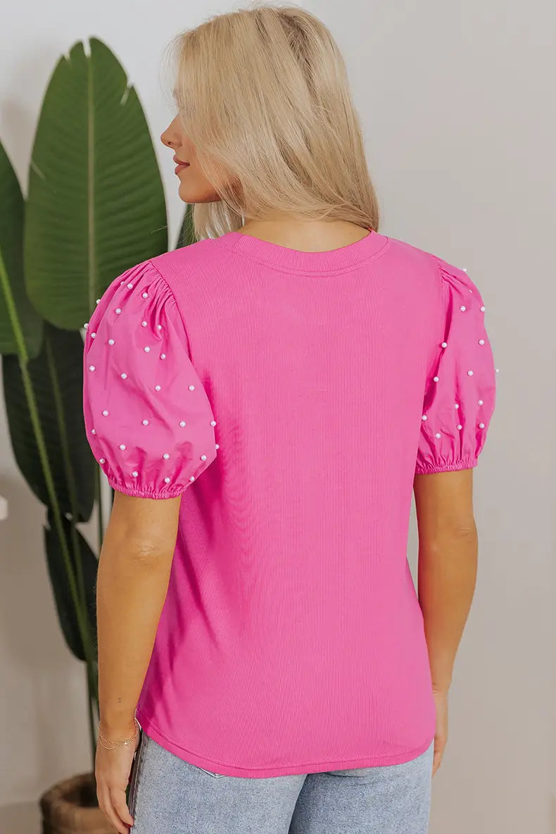 Summer New Solid Color Round Neck Pullover Simple Women