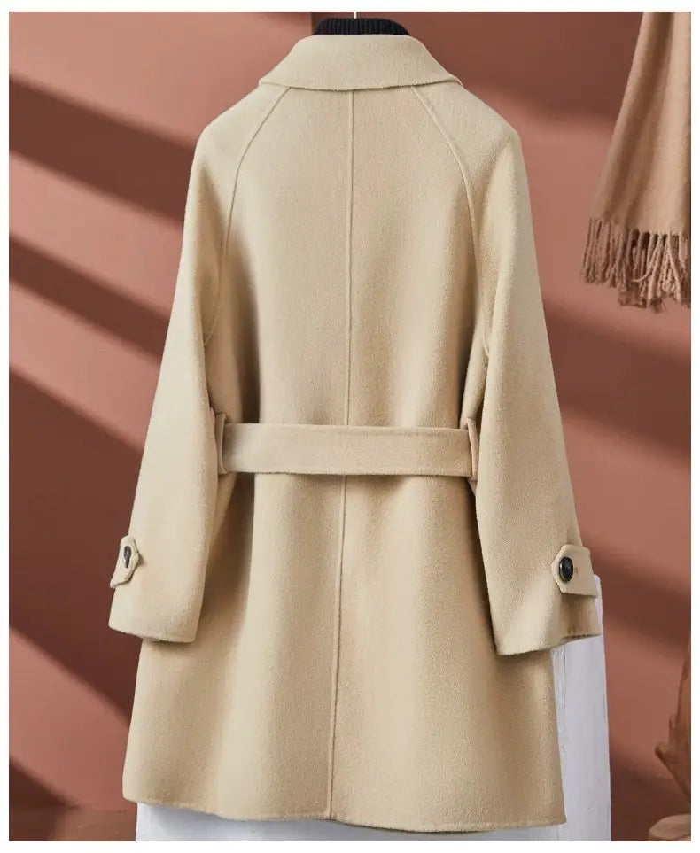 Fashion Personality Reversible Cashmere Coat Women