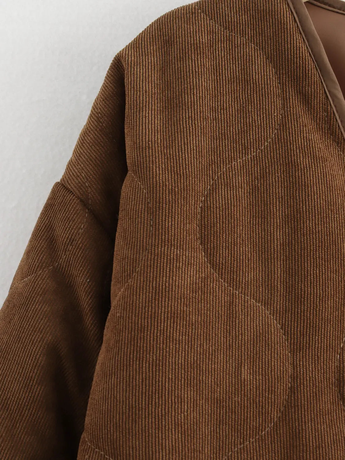 New Solid Color Bowknot Cotton-padded Coat