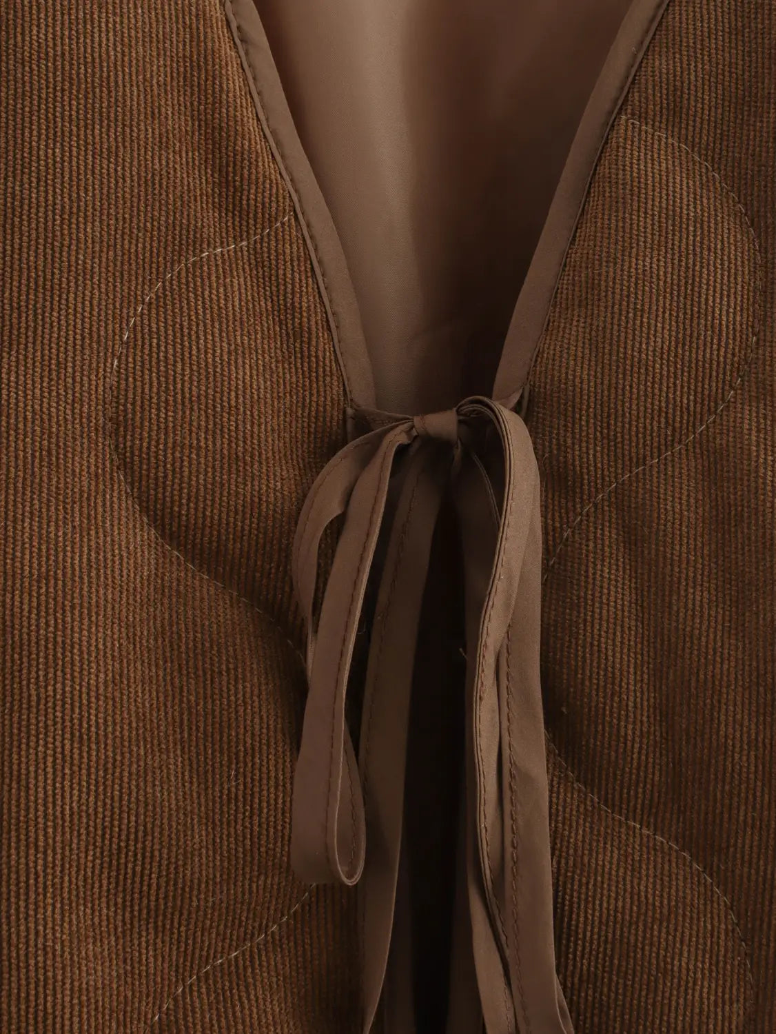 New Solid Color Bowknot Cotton-padded Coat