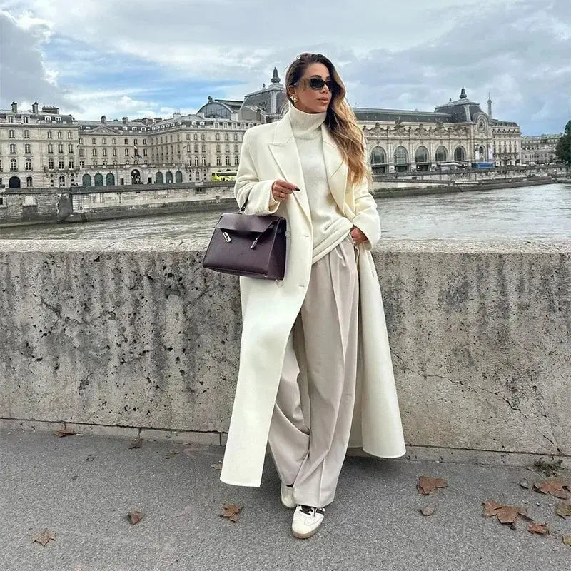 Fashionable All-match Woolen Coat For Women