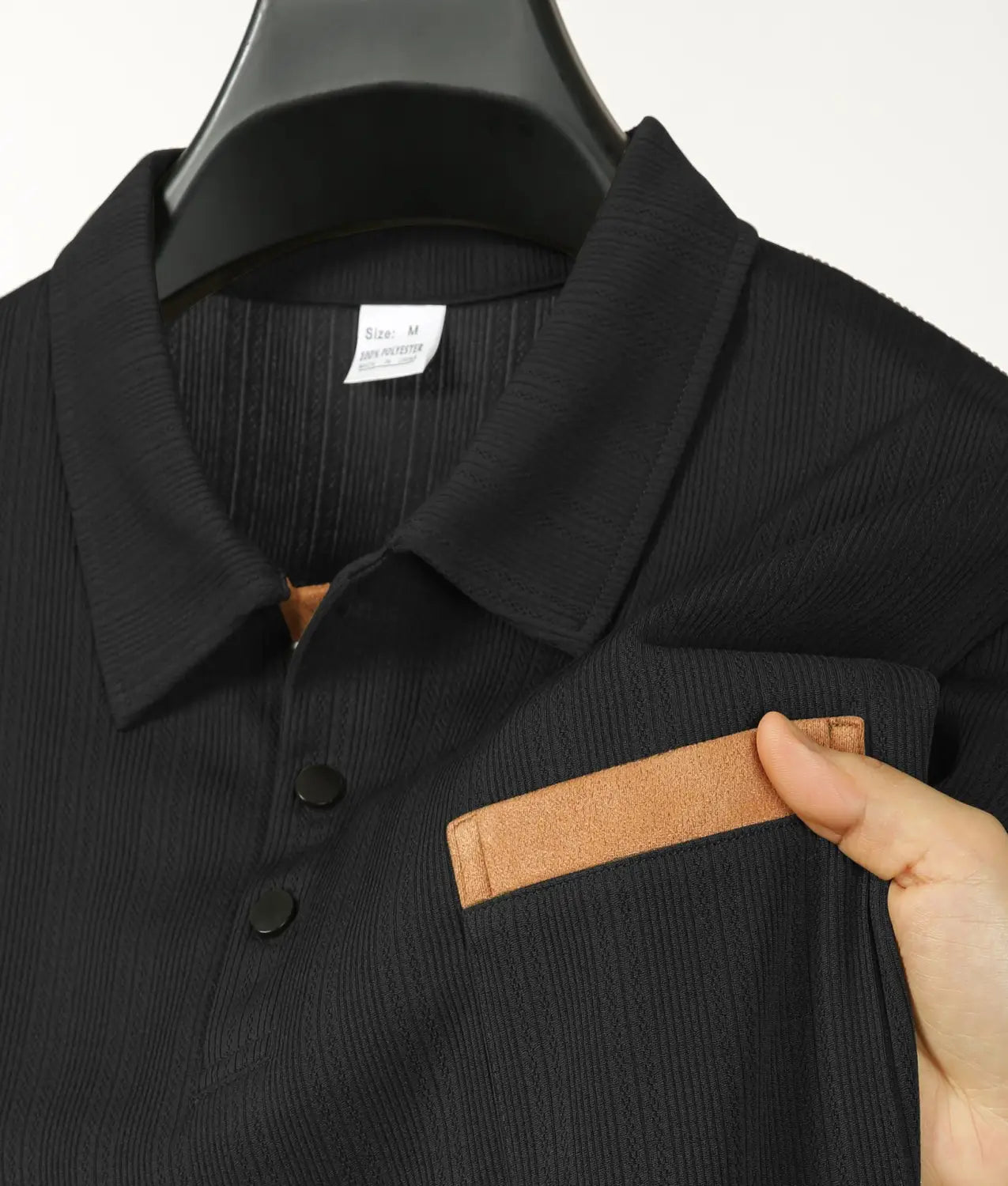 Sports Long Sleeve Lapel Men’s Polo Shirt
