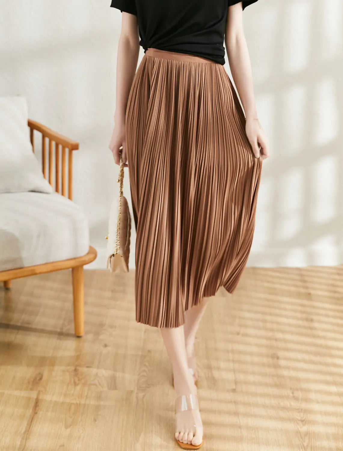 Spring And Summer New Exquisite Artistic Pleated Fairy Pleated Skirt