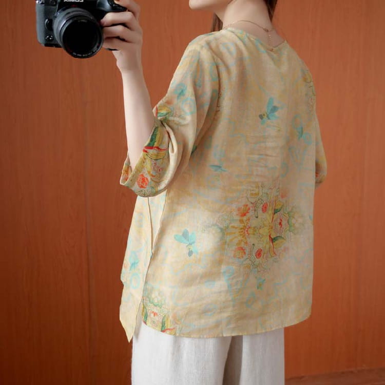 Chinese Style Retro Anti-aging Temperament Shirt Women’s Summer Loose