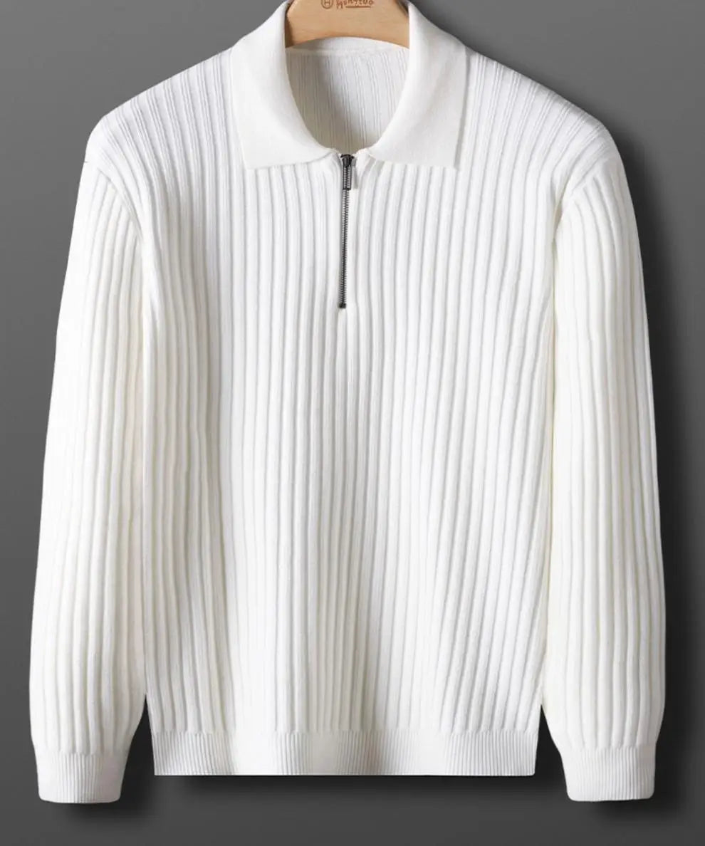 Autumn And Winter Leisure Slim-fit Handsome Sweater Half Zipper Top