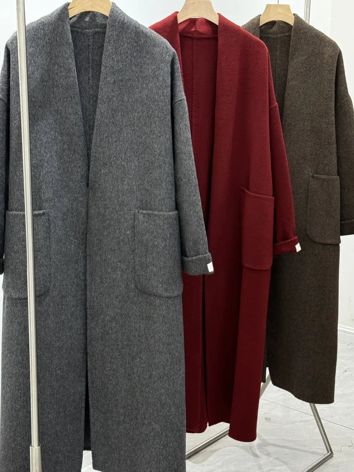 High-end Cashmere Double-sided Woolen Coat Women