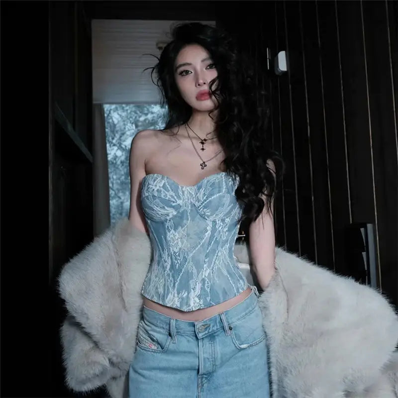 Street Fashion Sexy Tube Top Cropped Vest
