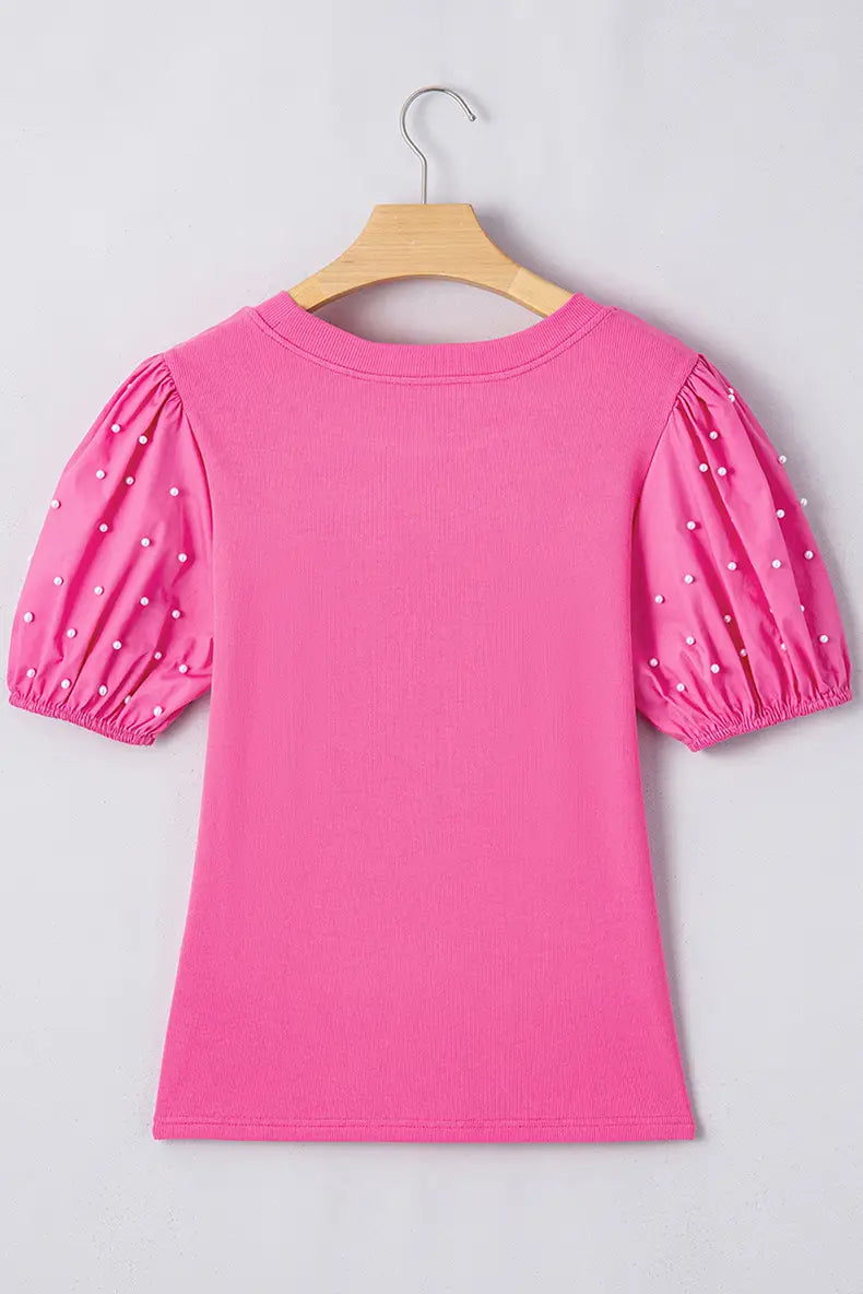 Summer New Solid Color Round Neck Pullover Simple Women