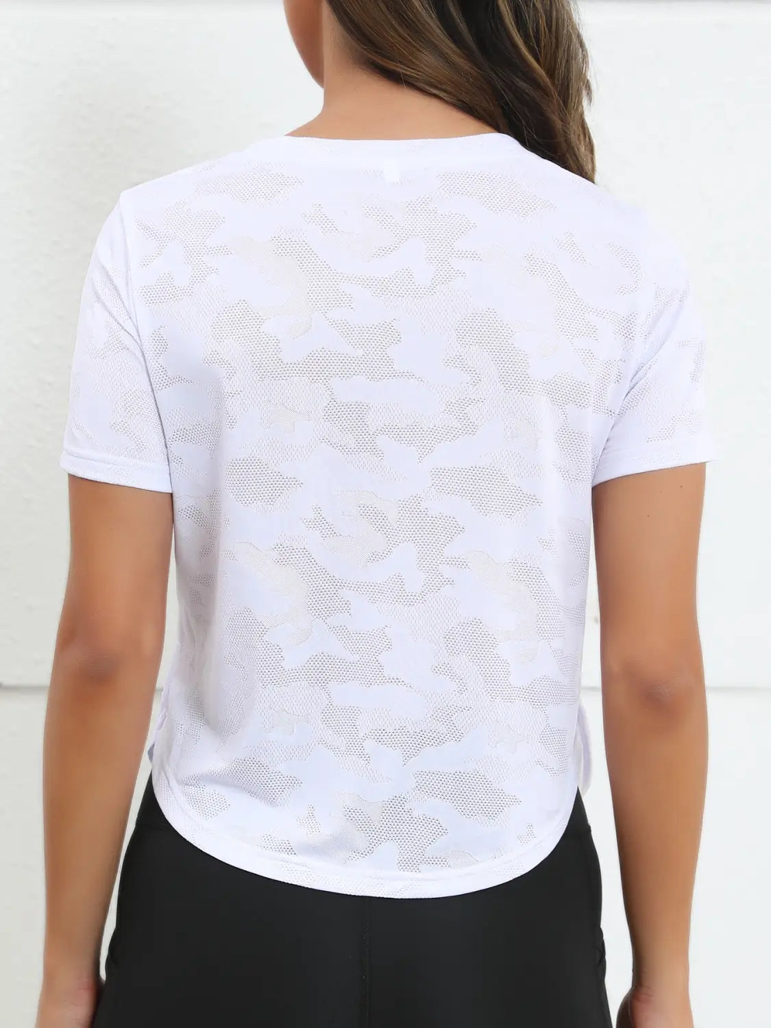 Ice Silk Short Sleeve T-shirt Women’s Quick-drying Running Fitness Exercise