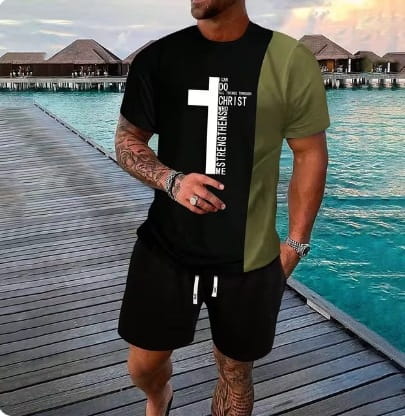 Casual Cool Suit Men’s Short Sleeve Shorts Suit