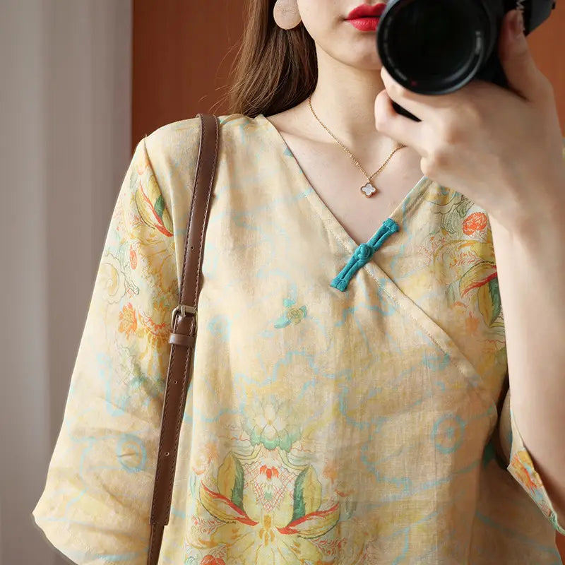 Chinese Style Retro Anti-aging Temperament Shirt Women’s Summer Loose
