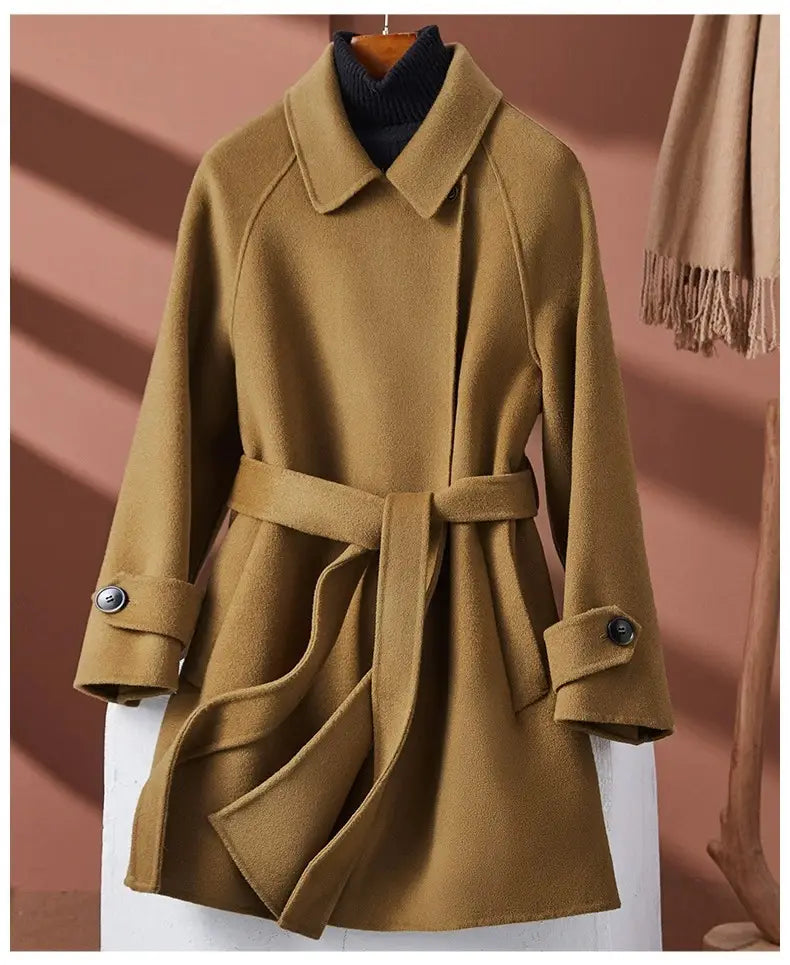 Fashion Personality Reversible Cashmere Coat Women