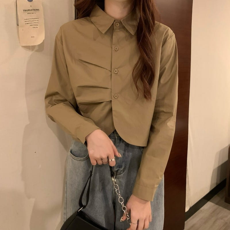 French White Shirt Women’s Spring Design Sense Niche Shirt Temperament High Sense Chic Beautiful Short Long Sleeve Top