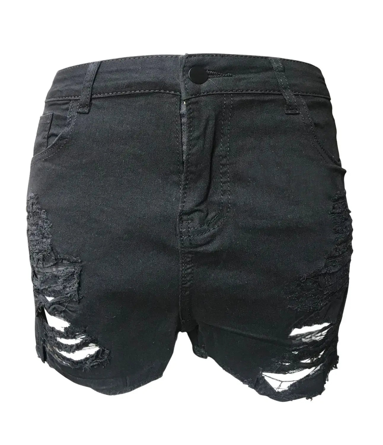 Women’s High Elastic Ripped Denim Shorts