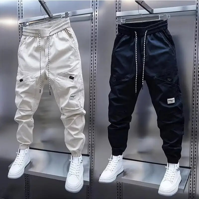Trendy Multi-pocket Ankle Banded Slacks Sports Loose Harem Pants