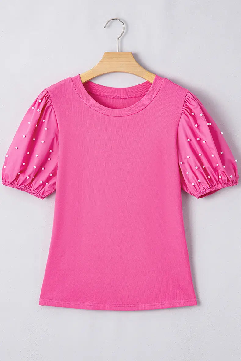 Summer New Solid Color Round Neck Pullover Simple Women