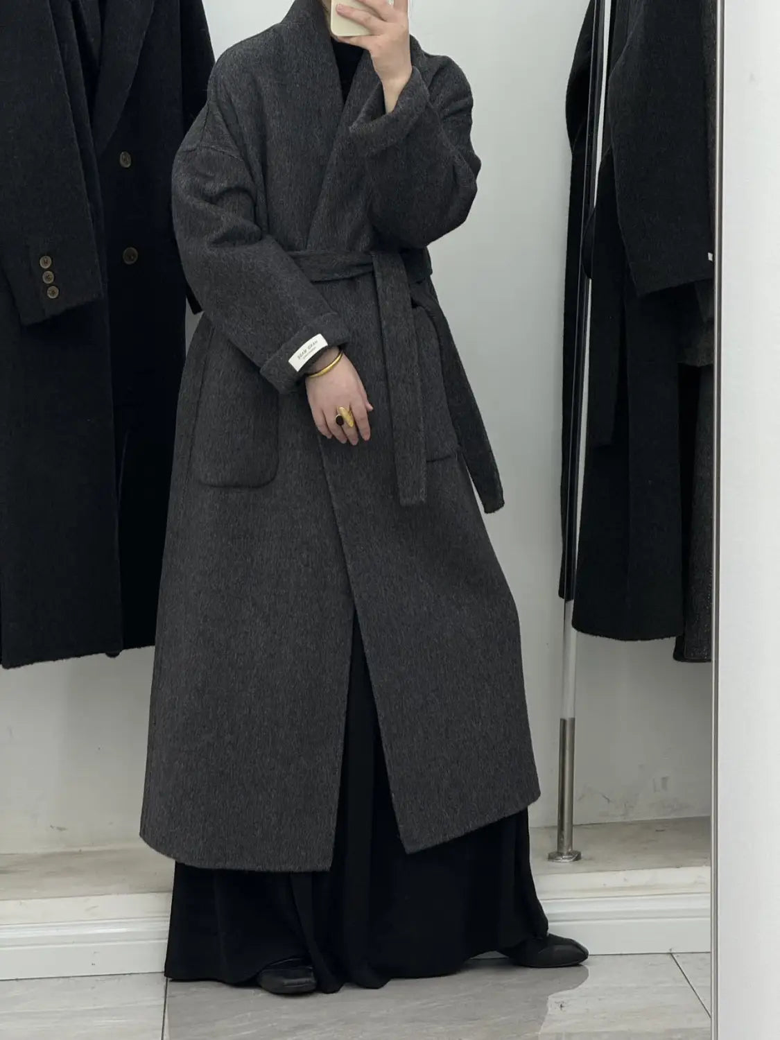 High-end Cashmere Double-sided Woolen Coat Women
