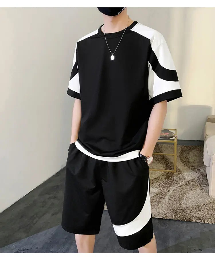 Men’s Korean-style Fashion Short Sleeve Casual Suit