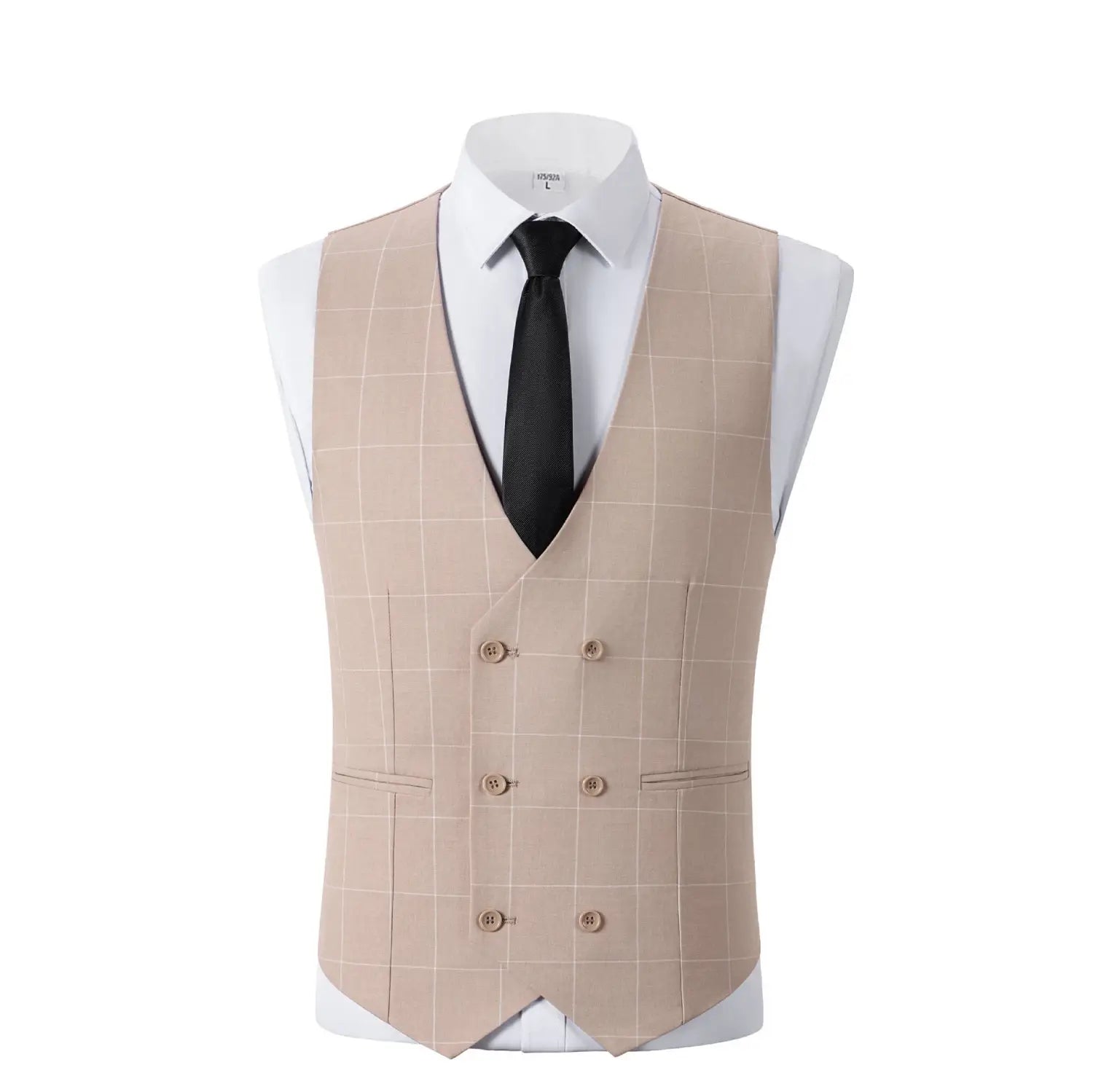 Men’s Simple Versatile Lattice Suit Three-piece Suit