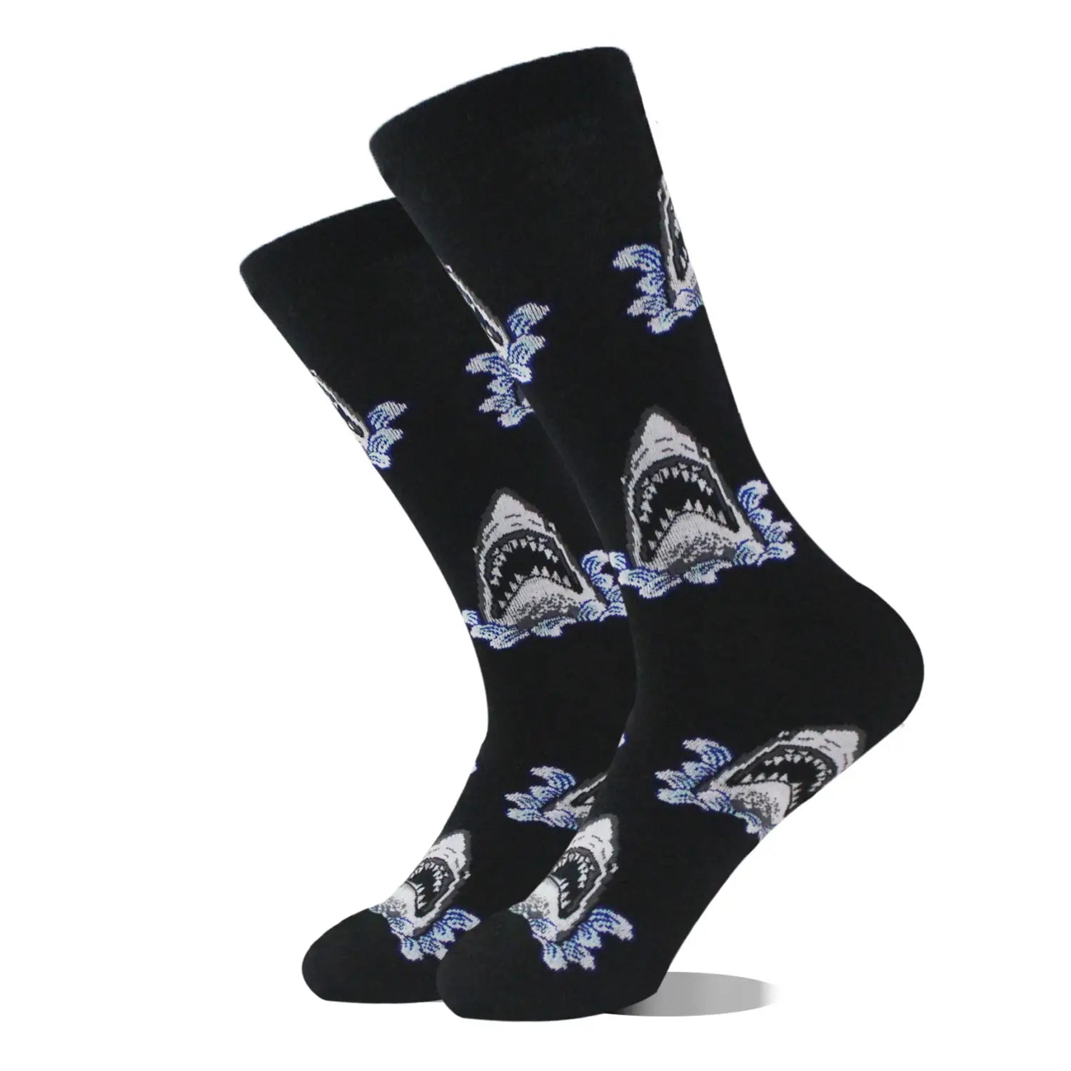 Men’s Cartoon Animal Retro Oil Painting Mid-calf Socks