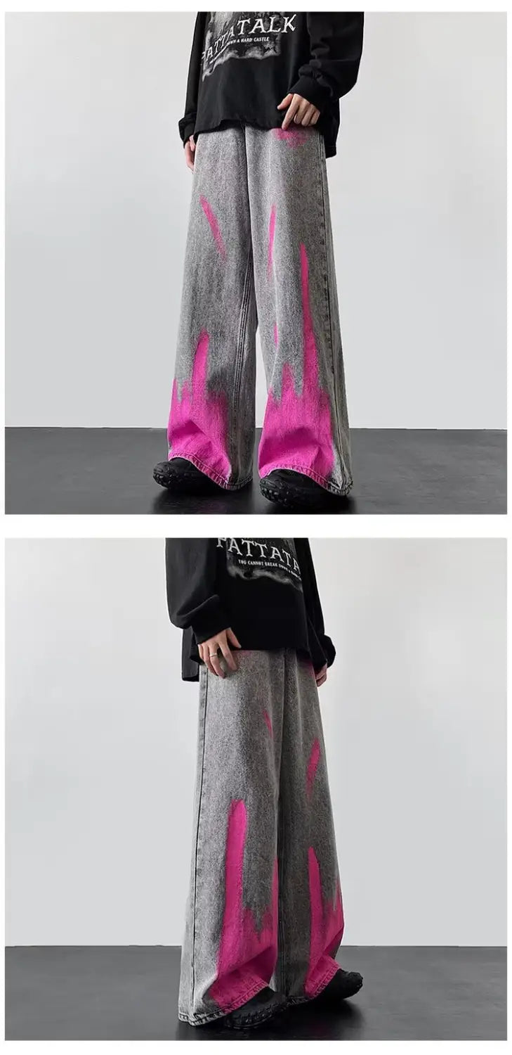 Men’s Fried Street Graffiti Jeans