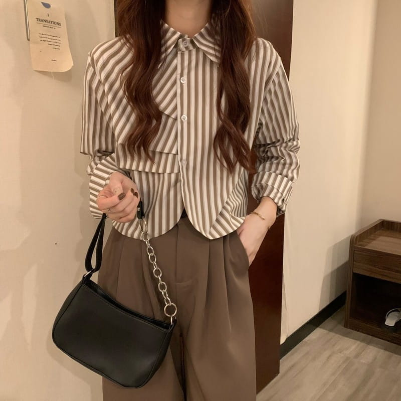 French White Shirt Women’s Spring Design Sense Niche Shirt Temperament High Sense Chic Beautiful Short Long Sleeve Top