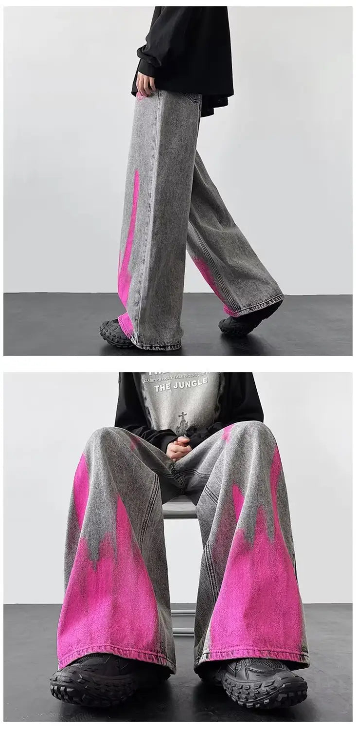 Men’s Fried Street Graffiti Jeans