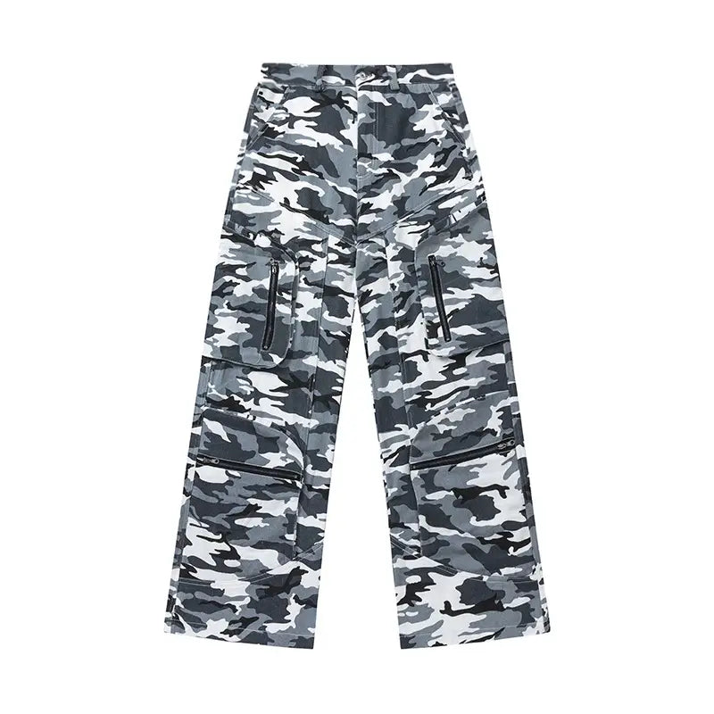 Retro Overalls Men’s And Women’s Outdoor Camouflage Casual Loose Straight
