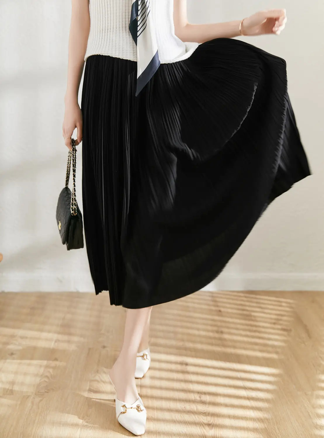 Spring And Summer New Exquisite Artistic Pleated Fairy Pleated Skirt