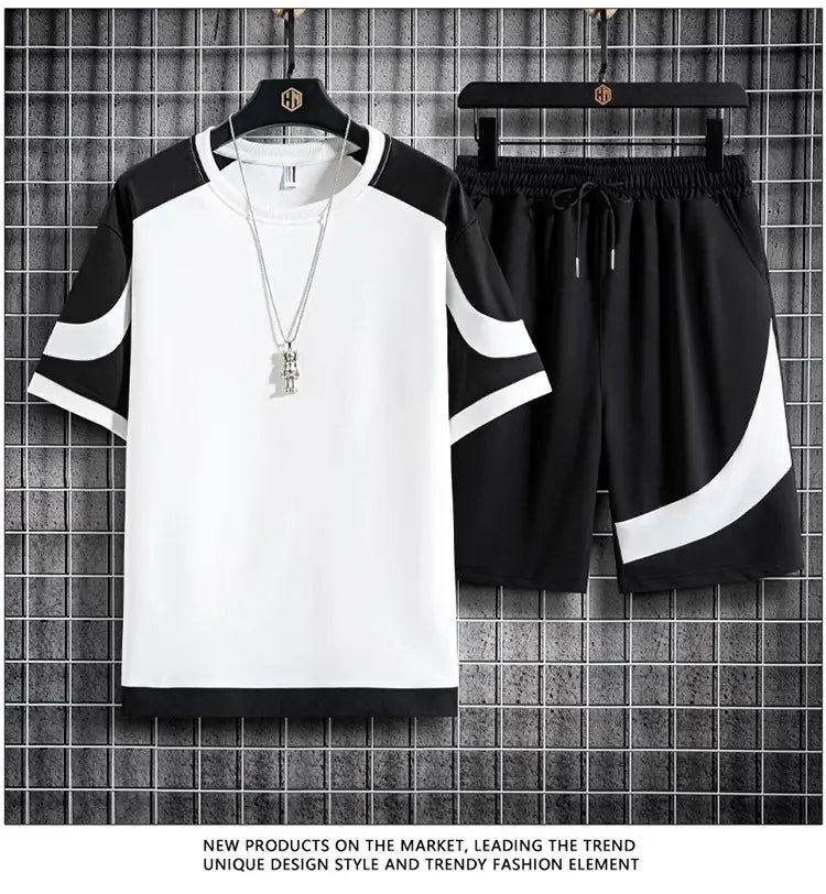 Men’s Korean-style Fashion Short Sleeve Casual Suit