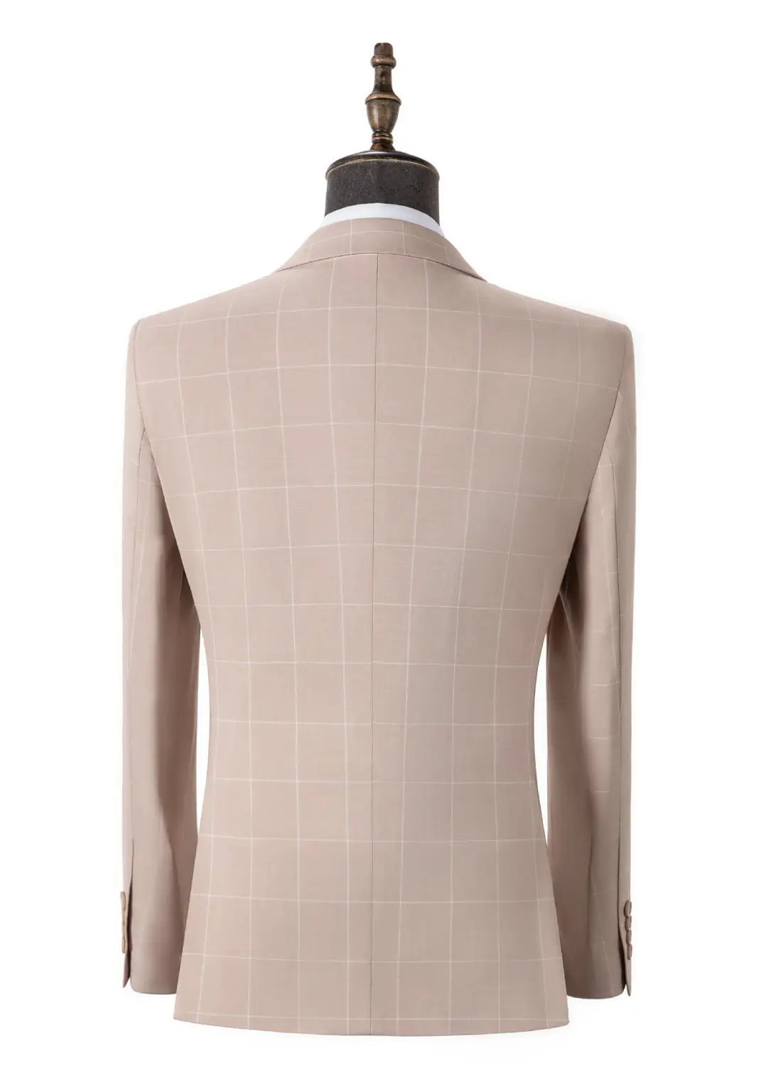 Men’s Simple Versatile Lattice Suit Three-piece Suit