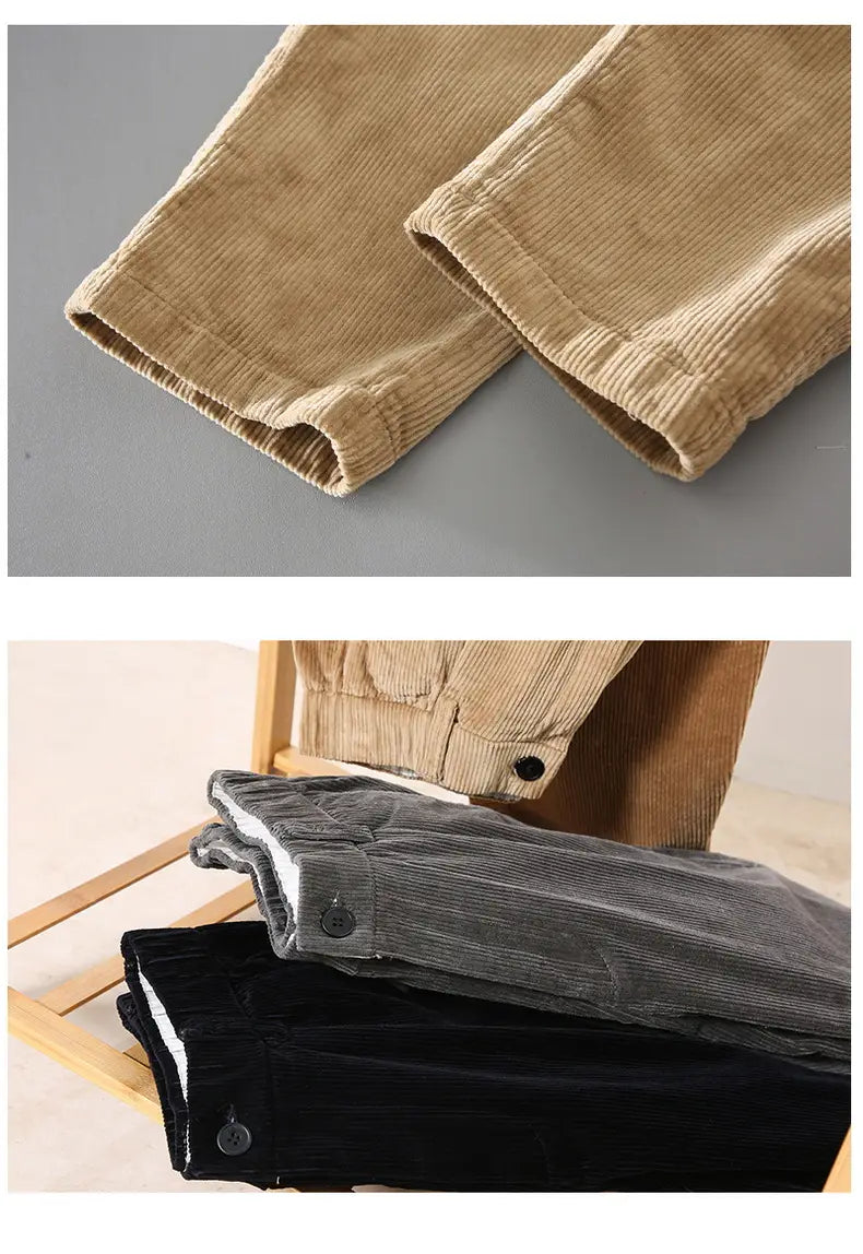 Fashion New Corduroy Loose Casual Pants Men