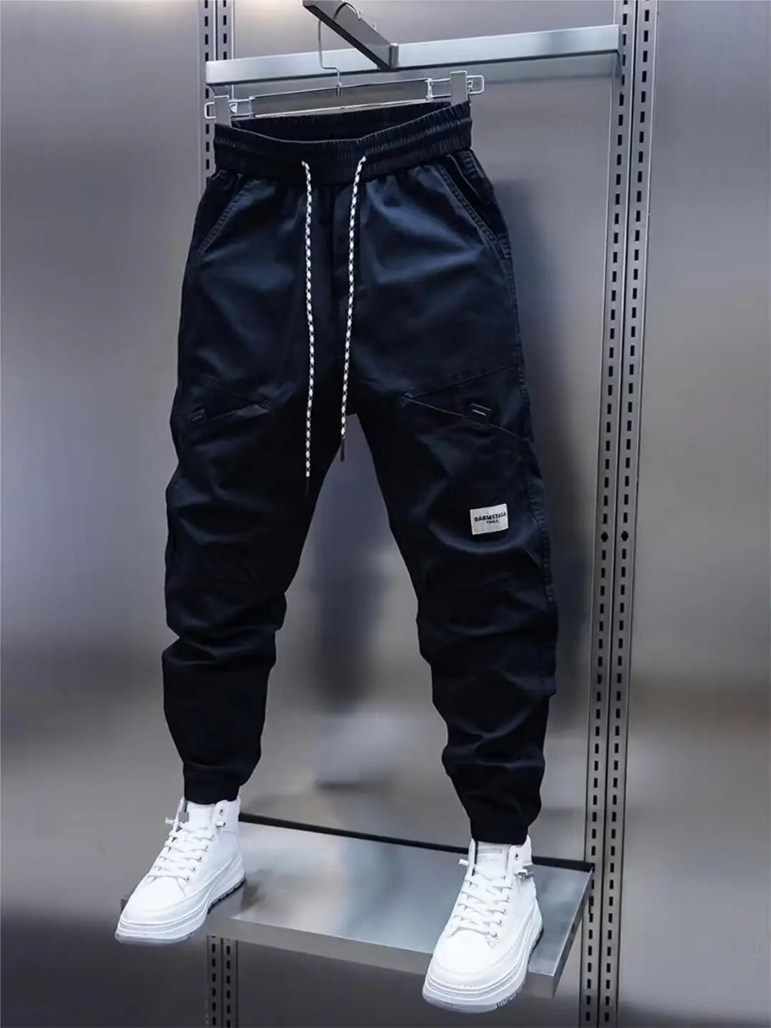 Trendy Multi-pocket Ankle Banded Slacks Sports Loose Harem Pants