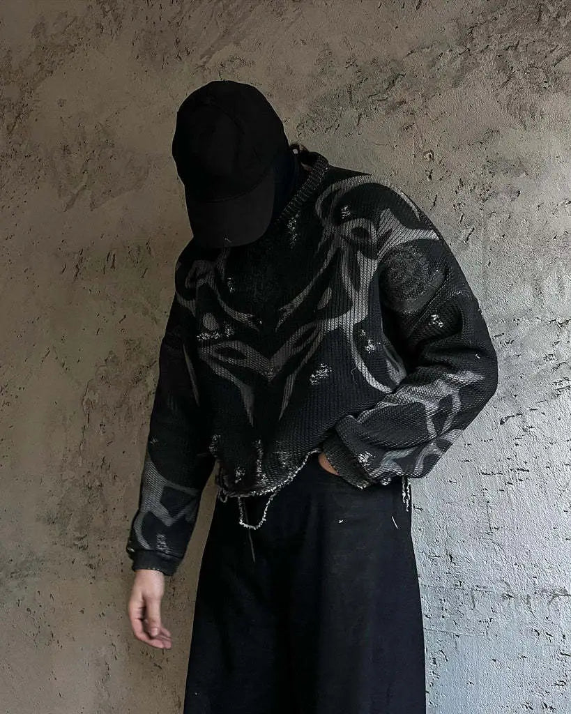 Ripped Street Tide European And American Men’s And Women’s Sweaters
