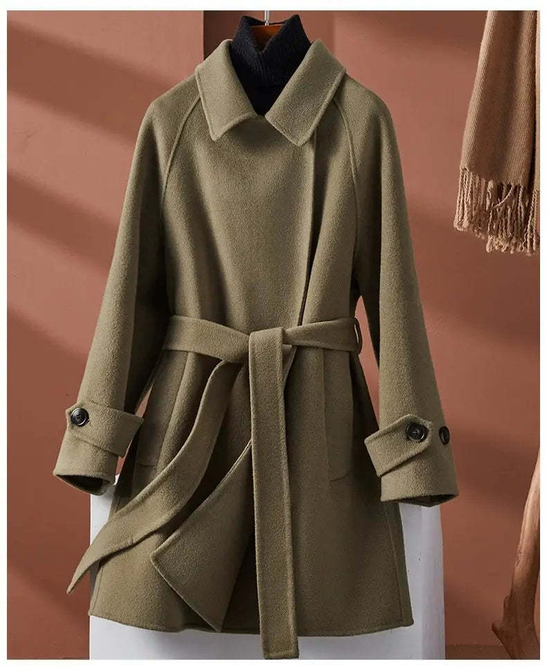 Fashion Personality Reversible Cashmere Coat Women