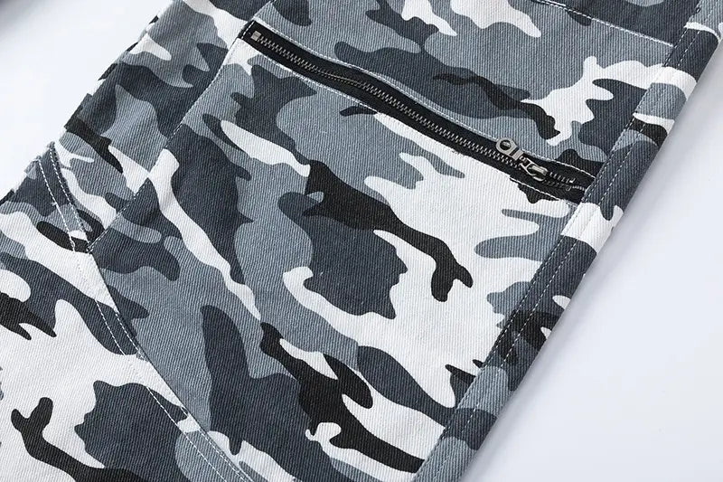 Retro Overalls Men’s And Women’s Outdoor Camouflage Casual Loose Straight
