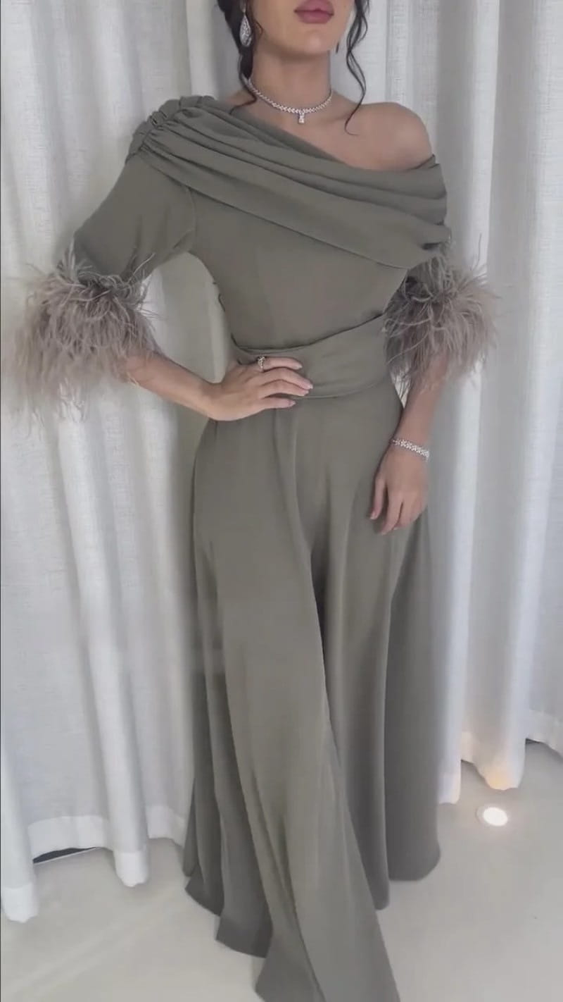 Sexy Fashion Feather Stitching Jumpsuit