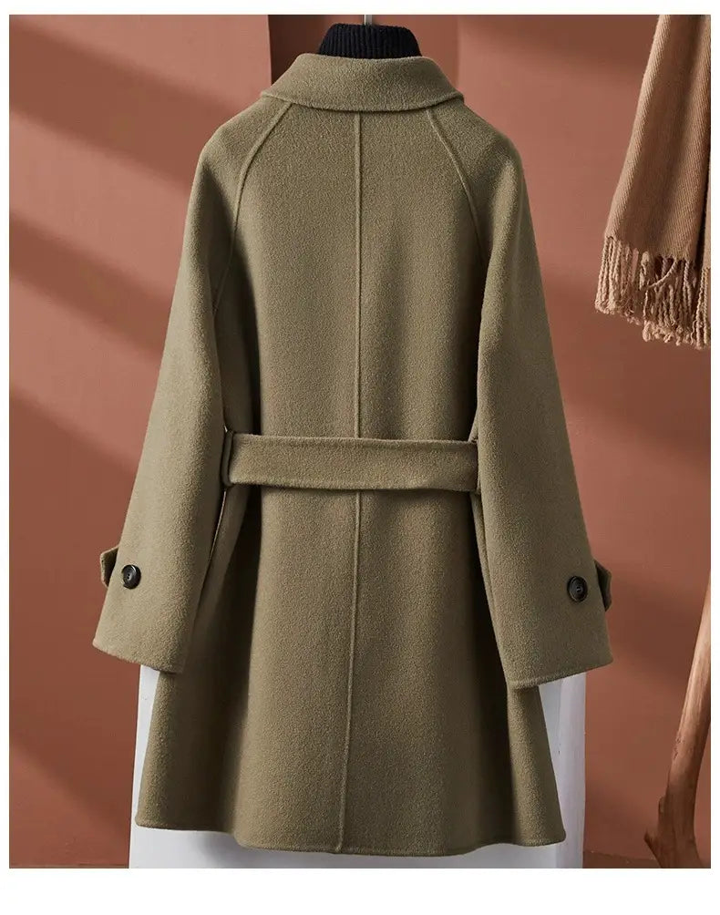 Fashion Personality Reversible Cashmere Coat Women