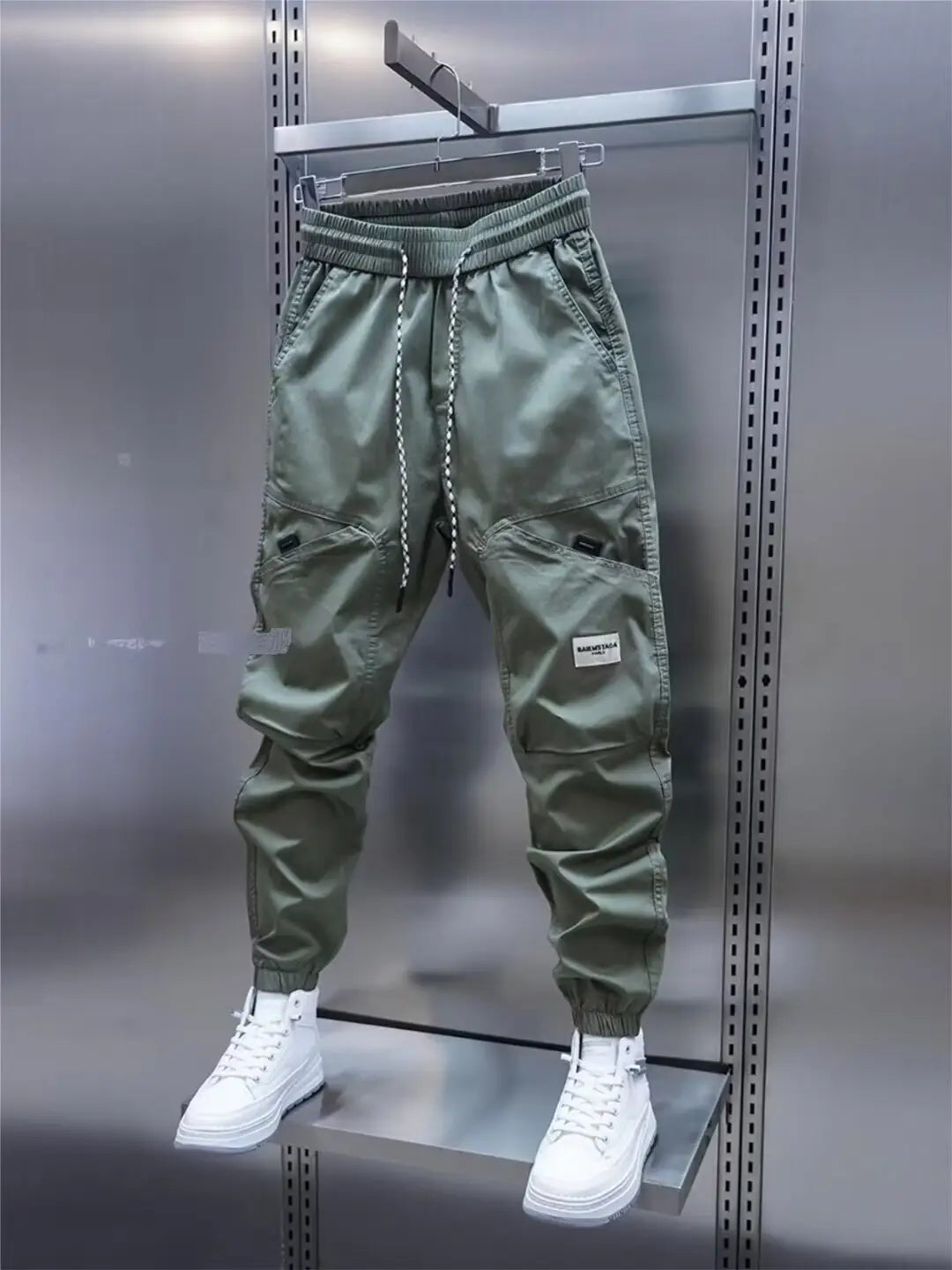 Trendy Multi-pocket Ankle Banded Slacks Sports Loose Harem Pants