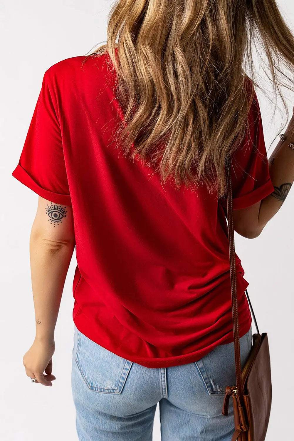 Heart Printing Pullover Pure Cotton Short Sleeve T-shirt