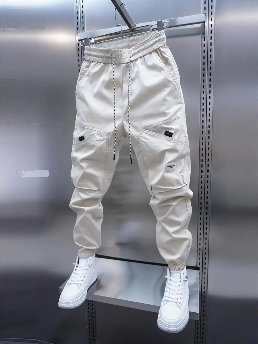 Trendy Multi-pocket Ankle Banded Slacks Sports Loose Harem Pants