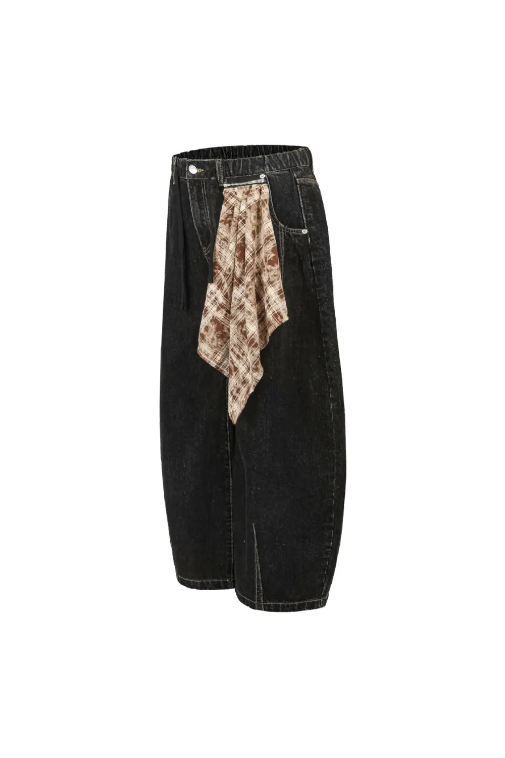 Retro Street Simple Loose Machete Denim Trousers