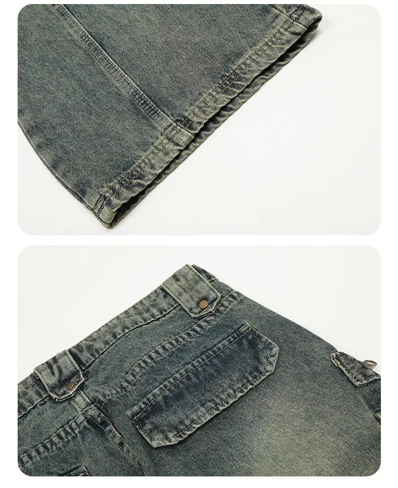 High Street Micro-pull Cargo Jeans Retro