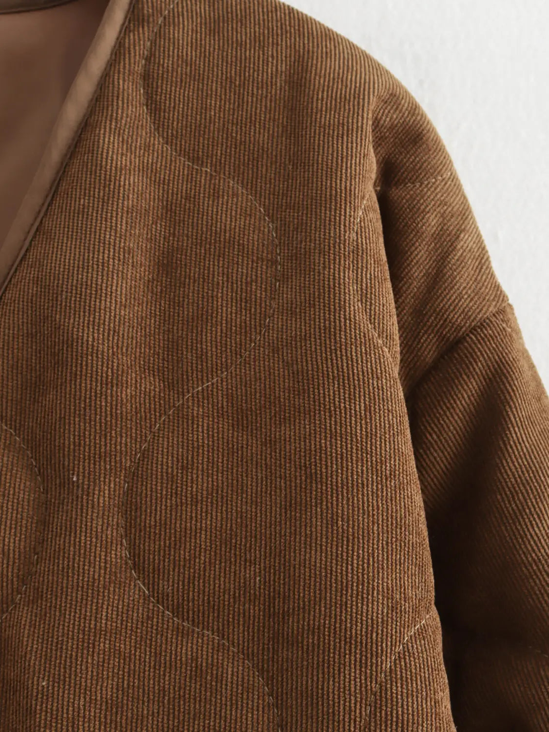 New Solid Color Bowknot Cotton-padded Coat