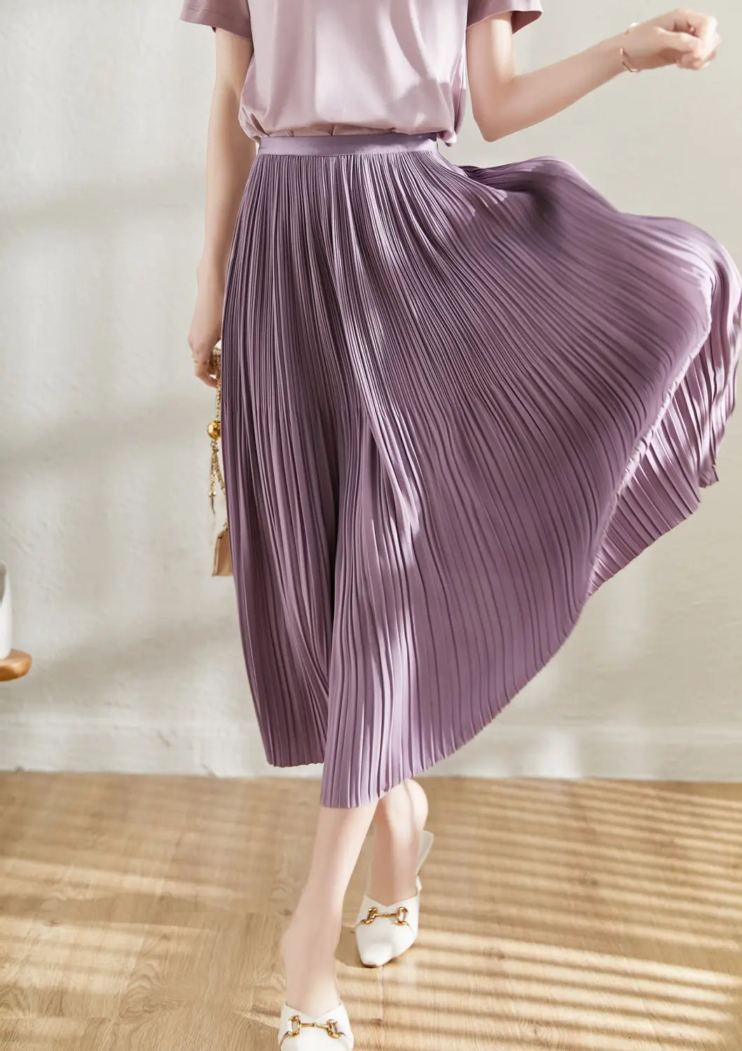 Spring And Summer New Exquisite Artistic Pleated Fairy Pleated Skirt